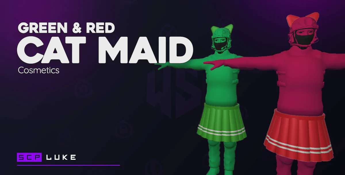 Cat Maid - Green & Red